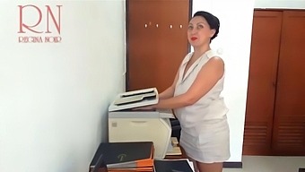 Office Woman Secretly Films Herself On Mfp Security Camera