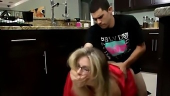 Busty Mature Woman Gets Fucked By Stepdad In Kitchen