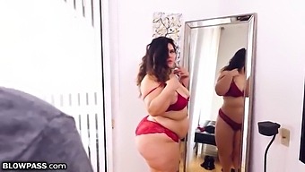 Family Roleplay With A Busty Bbw Stepmom Giving A Blowjob