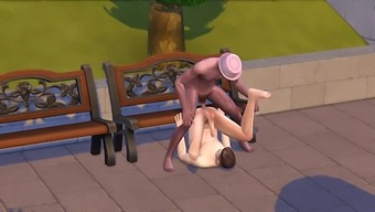 Same-Sex Intimacy In An Outdoor Setting Within Sims 4