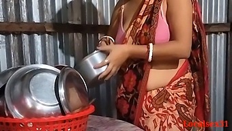 A Married Woman From India Engages In Sexual Activity In The Kitchen Of Her Rural Home