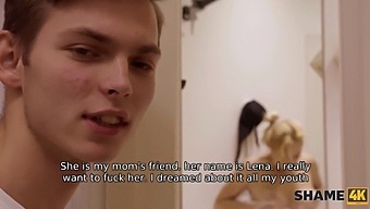 College Coed Gets Caught By Stepmom'S Friend In The Bathroom