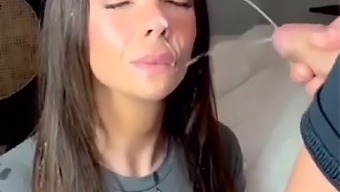 This Is A Compilation Of A Homemade Blowjob And A Facial, With An Amateur Girlfriend.