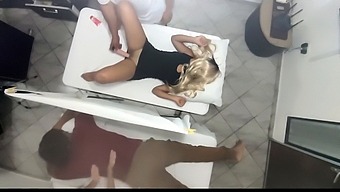 Husband Joins In As Wife Gets Massaged And Fucked By Doctor