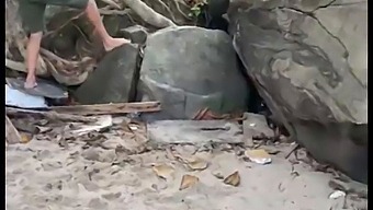Outdoor Group Sex At A Public Beach