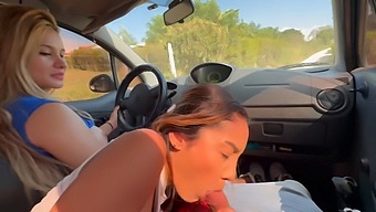 Public Car Ride Turns Into A Steamy Threesome With Two Colombian Babes