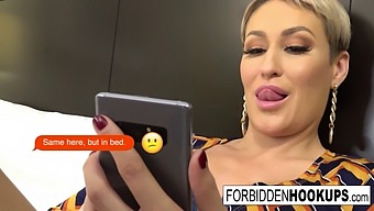 Big-Breasted Stepmom Satisfies Her Cravings With A Facial Finish