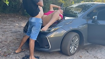 Un Cuplu Se Angajează În Sex Oral Și Sex Public Pe Un Platou