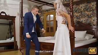 A Bisexual Bride Gets Caught In A Steamy Threesome With Her Fiancé And Another Man