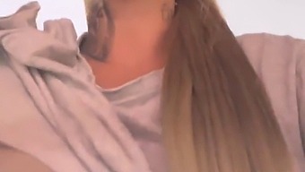 A Workout At The Gym Led To Intense Arousal, Resulting In The Removal Of Clothing And Exposure Of A Wet And Gapping Pussy.