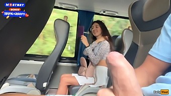 Public Bus Jerk Off Scene With A Hardcore Cumshot